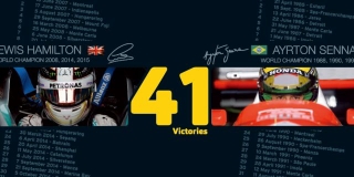 Lewis hamilton,Ayrton Senna 41 VICTORIES